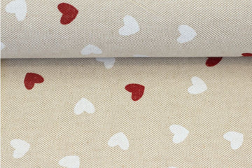 Canvas "Rudi", Leinenoptik, Herzen, Swafing, beige, 0,5 m